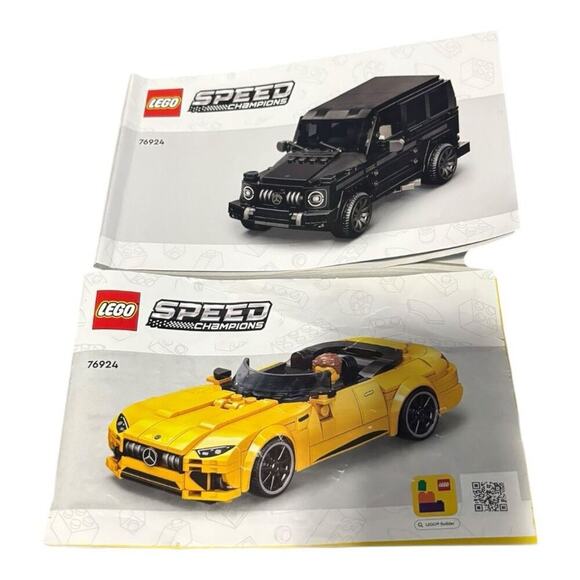 Lego Speed Champions Manuals Mercedes 76924 - Manuals Only set of 2 - Picture 1 of 3